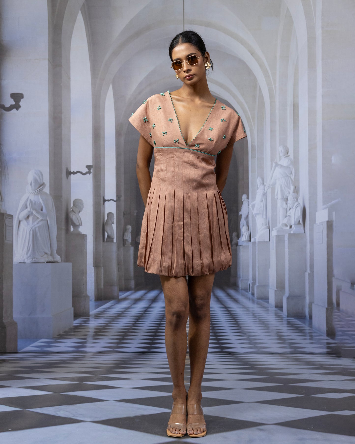 Posie Pleated Mini Dress