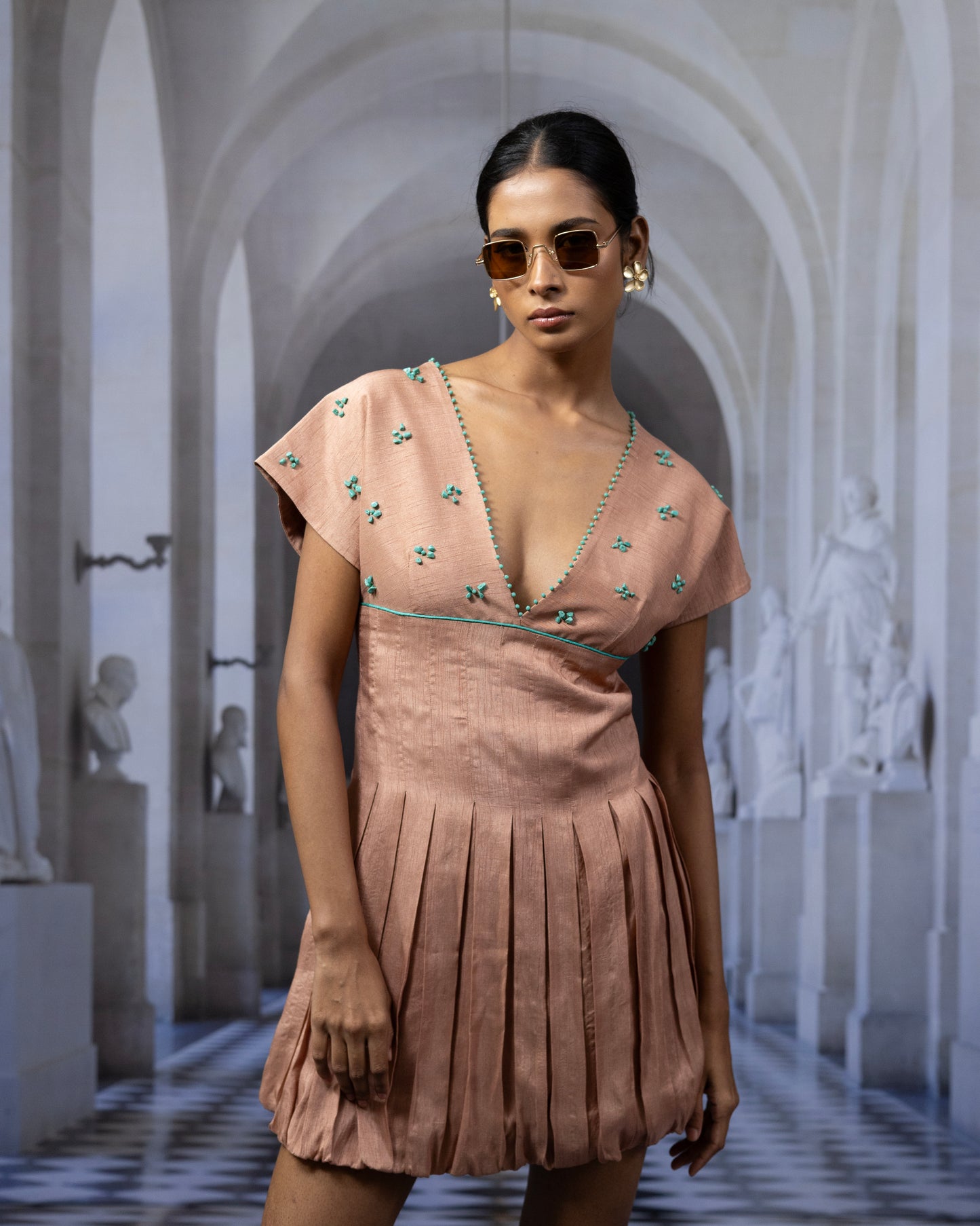 Posie Pleated Mini Dress